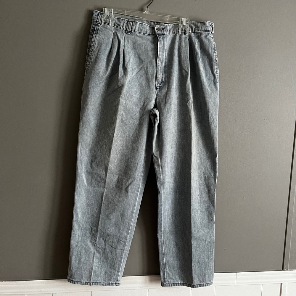Vintage Dockers Levi's Mens Straight Leg Jeans 34X27 Gray Y2K Relaxed Denim